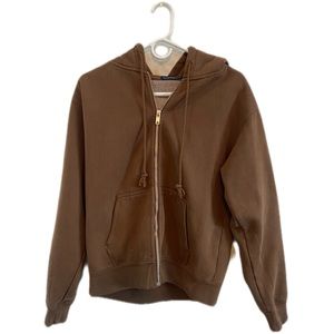 Brown Brandy Melville Zip-up jacket